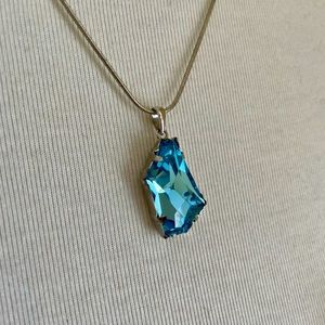 Aquamarine Asymmetrical Necklace
